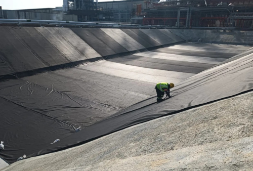 planta de tratamiento revestida de geomembrana para prevencion de corrosión